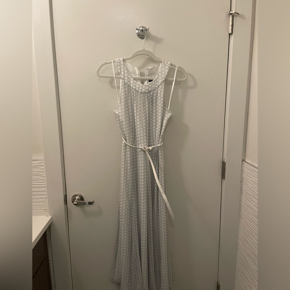 Grey and White Dress